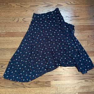 Navy skirt, size 4, asymmetrical